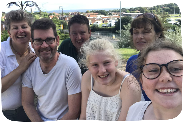Hannah and Neil and their two daughters