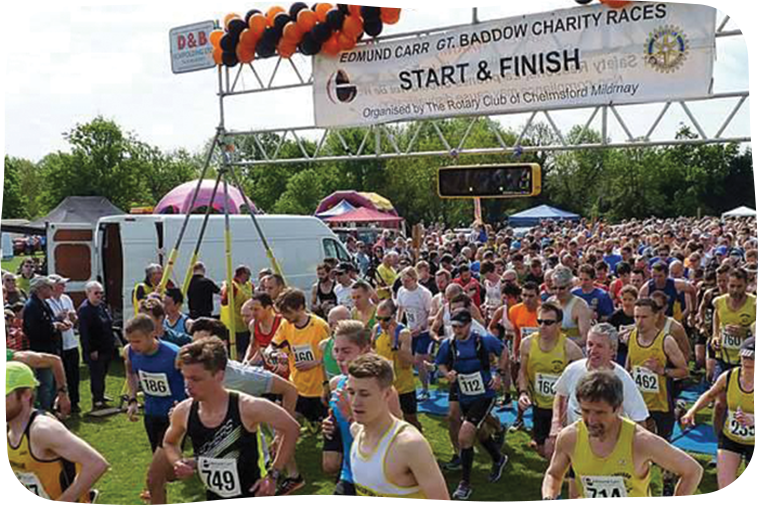 Runners starting a race at Great Baddow