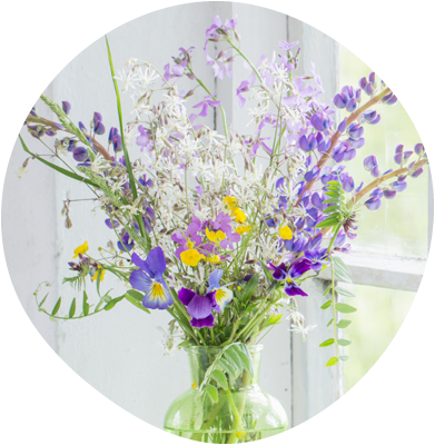 wild flowers in a vase