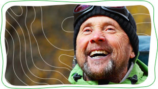 Man enjoying a walk in the hills